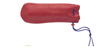 牛皮カラー印袋　No.1　(小)サイズ　赤